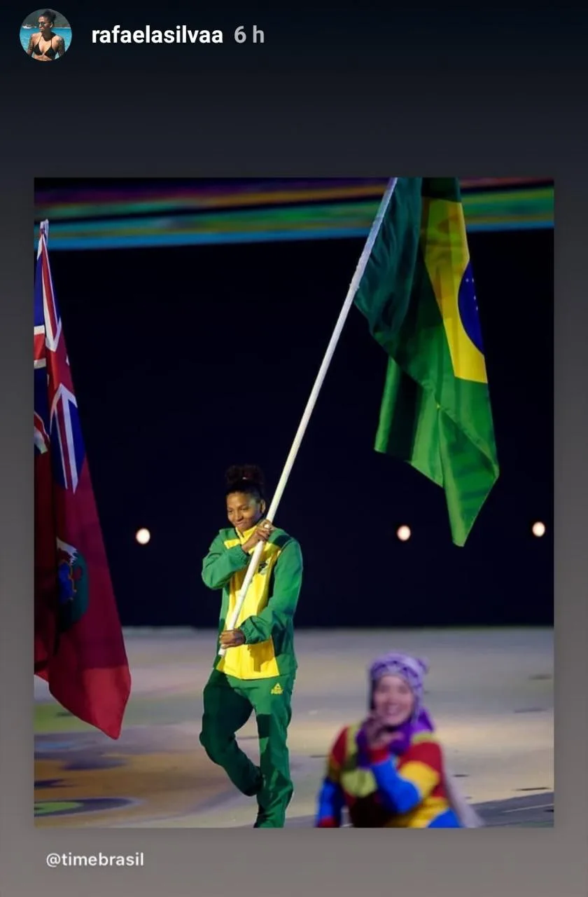 Cerimônia de encerramento dos Jogos Pan de Lima tem Rafaela Silva como porta-bandeira