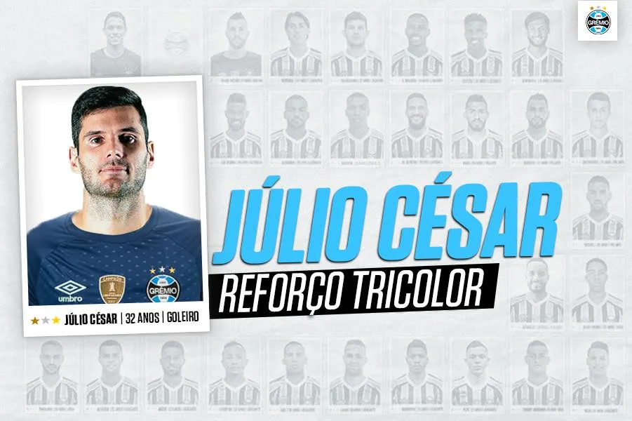 Grêmio oficializa contratação do goleiro Julio Cesar, ex-Fluminense