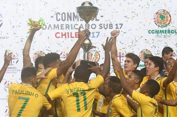 Brasil conquista 12º título do Sul-Americano Sub-17 com goleada sobre o Chile