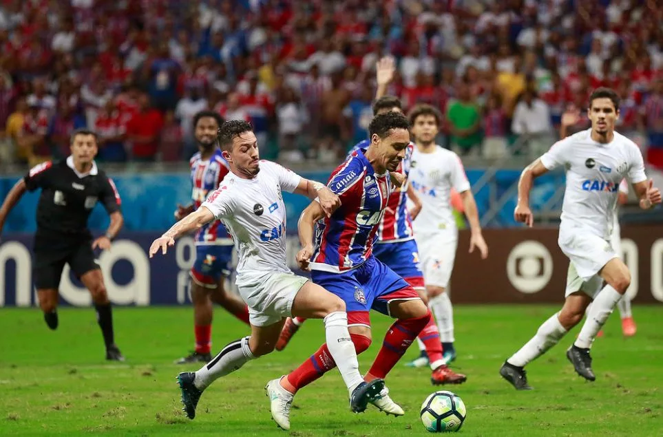 Santos leva gol no fim e perde para o Bahia na Fonte Nova