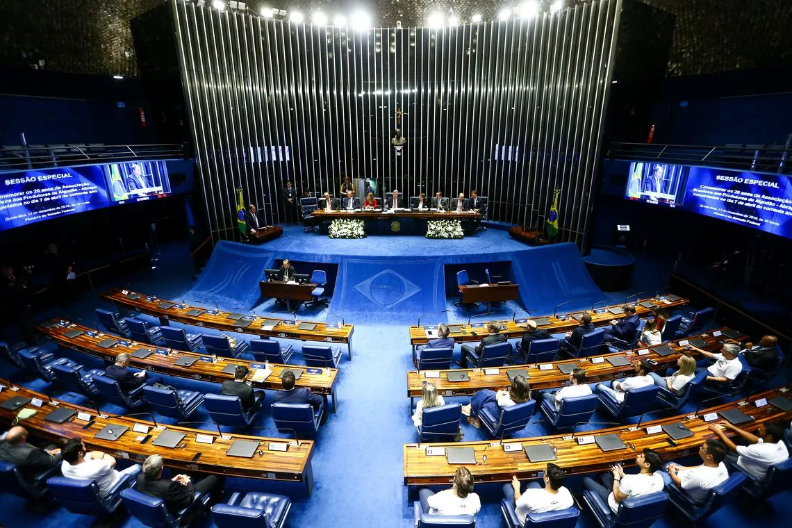 A ministra da Agricultura, Tereza Cristina, participa de sessão solene do Senado para comemorar os 20 anos da Associação Brasileira dos Produtores de Algodão (Abrapa)