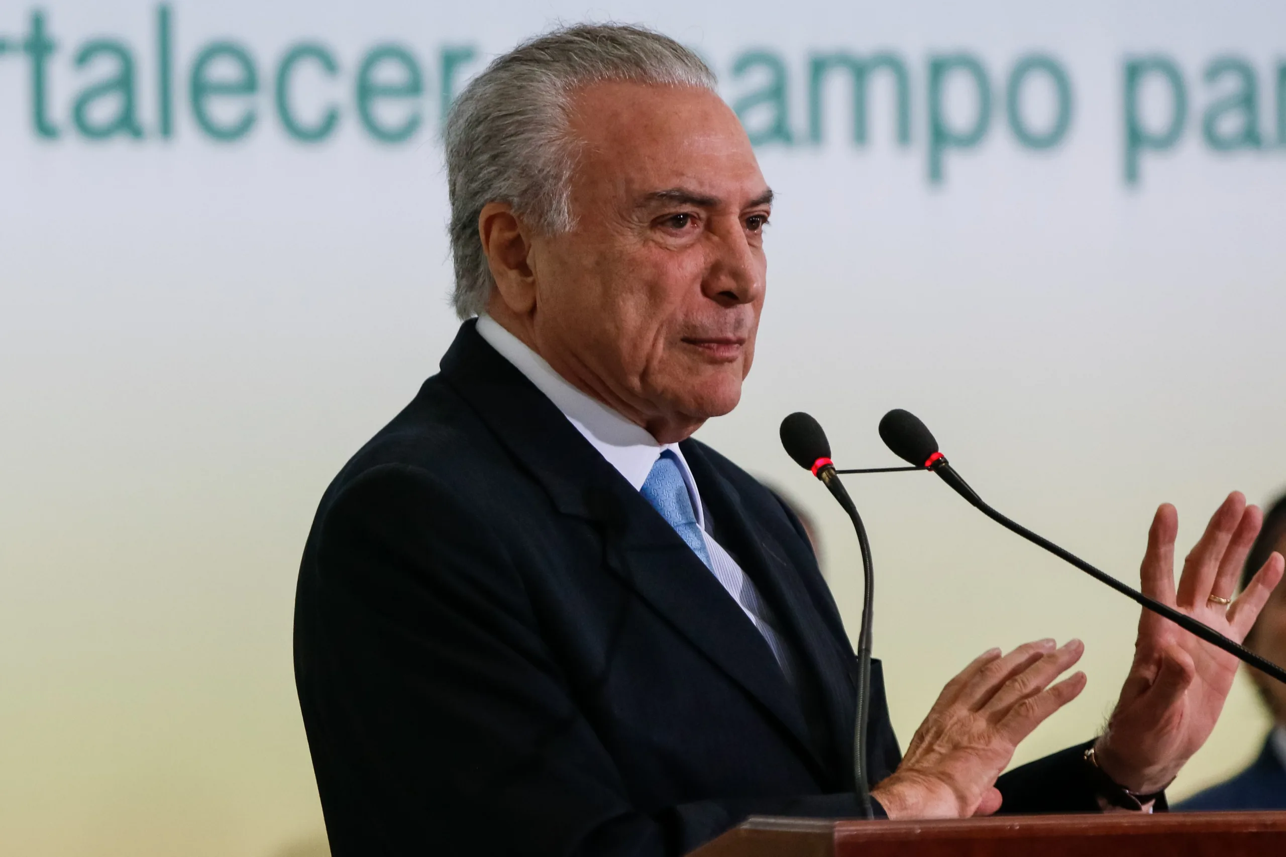 Brasília – Presidente Michel Temer no lançamento do Plano Safra da Agricultura Familiar para o período entre 2017 e 2020 e assinatura do decreto que trata da reforma agrária e da política fundiária e de agricultura familiar (Marcos Corrêa/PR)