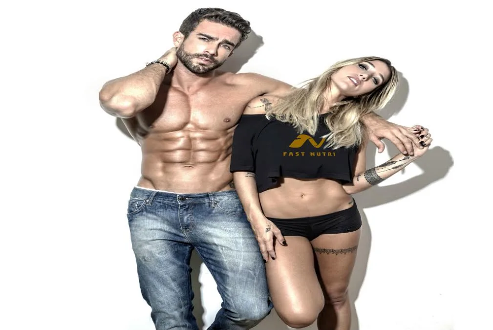 Casal fitness Gabriela Pugliesi e Erasmo Viana participam de evento em Vitória