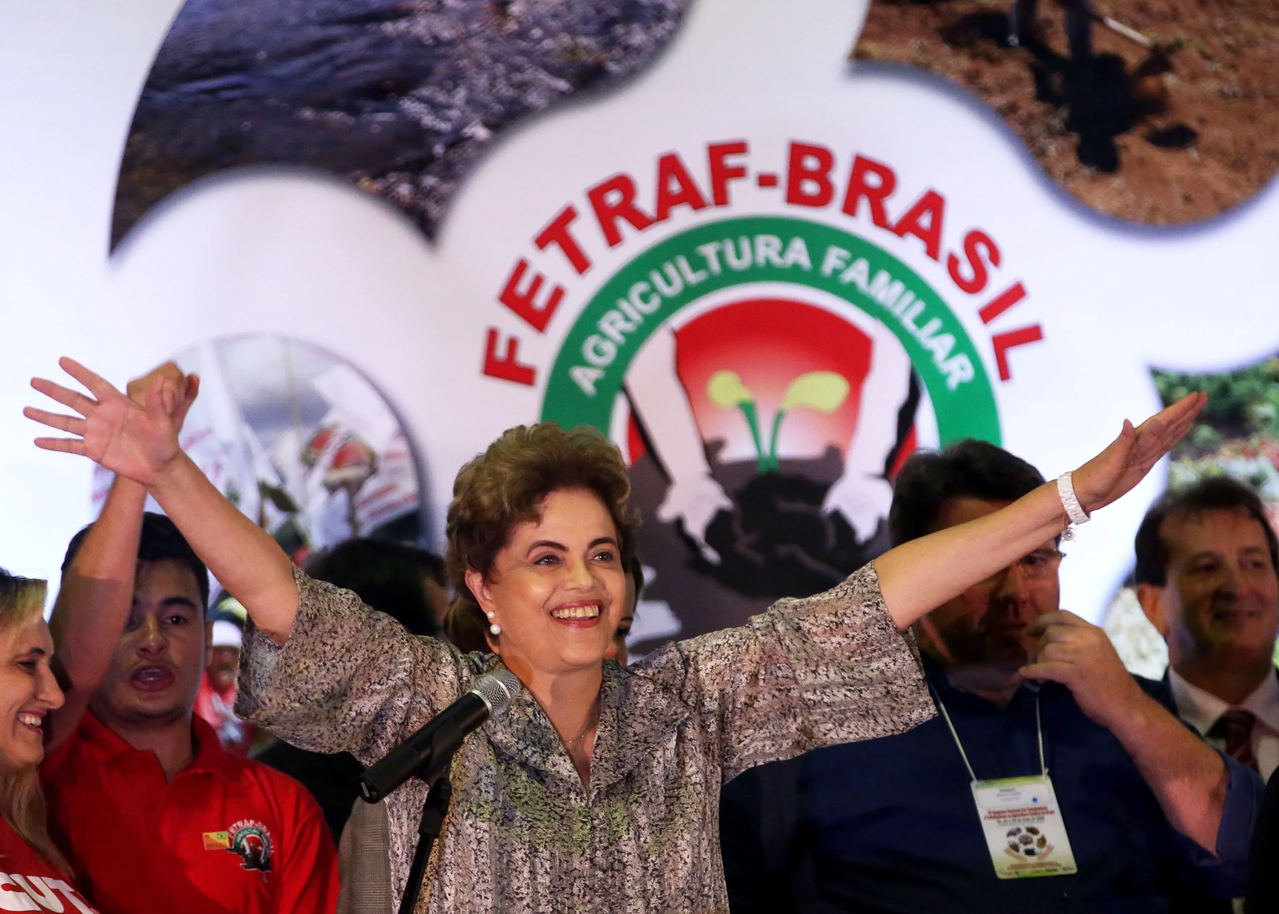 Brasília – Presidente afastada Dilma Rousseff durante a abertura do IV Congresso Nacional dos Trabalhadores e Trabalhadoras na Agricultura Familiar do Brasil (Wilson Dias/Agência Brasil)