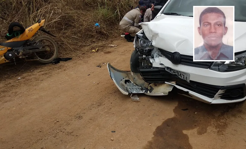 Motociclista morre após bater de frente em carro de passeio na zona rural de Colatina