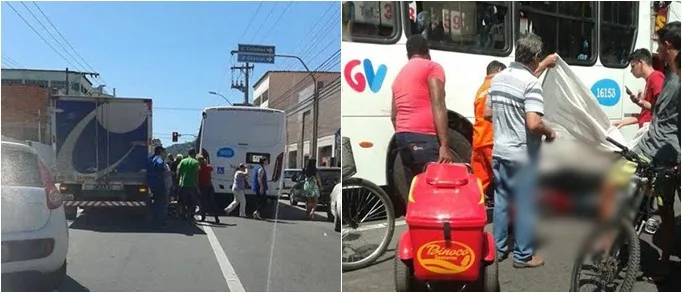 Motociclista morre após cair embaixo de ônibus em Vila Velha