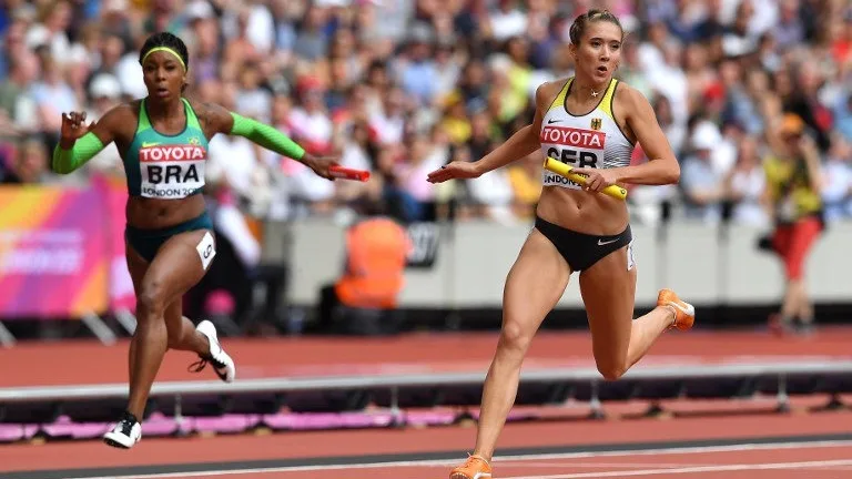 Com sétimo tempo, Brasil garante vaga na final do revezamento 4x100m feminino