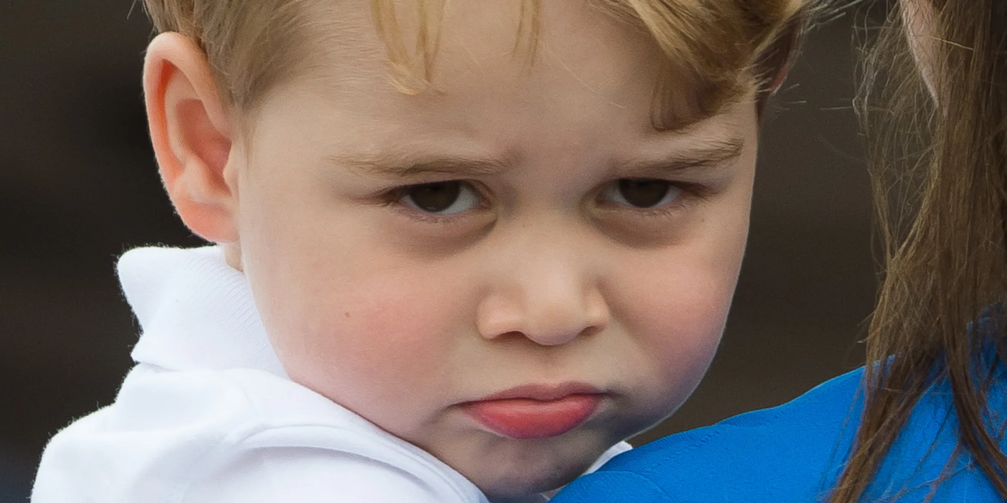 FAIRFORD, ENGLAND – JULY 08: Prince George of Cambridge attends the The Royal International Air Tattoo at RAF Fairford on July 8, 2016 in Fairford, England. (Photo by Samir Hussein/WireImage)