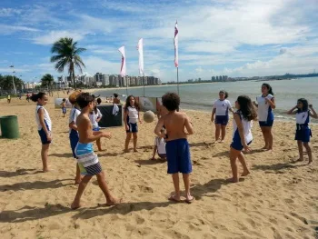 Alunos da Emef Eber Louzada visitam Núcleo de Incentivo ao Esporte