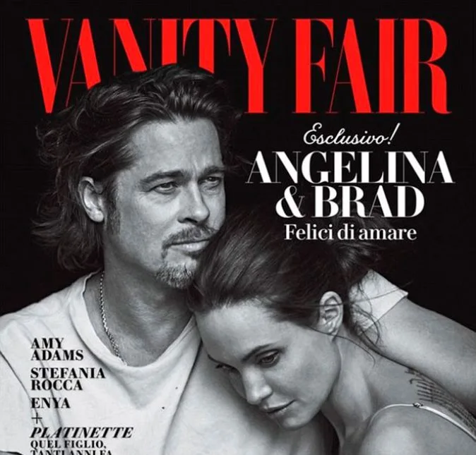 Angelina Jolie e Brad Pitt aparecem deslumbrantes em capa da Vanity Fair italiana