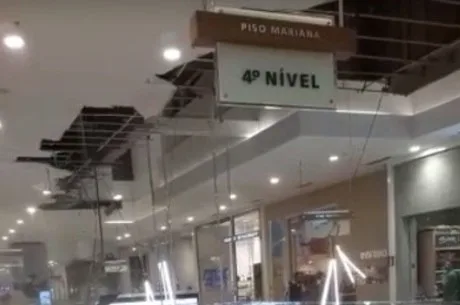 VÍDEO | Chuva volta a atingir Belo Horizonte; ruas são alagadas e teto de shopping desaba