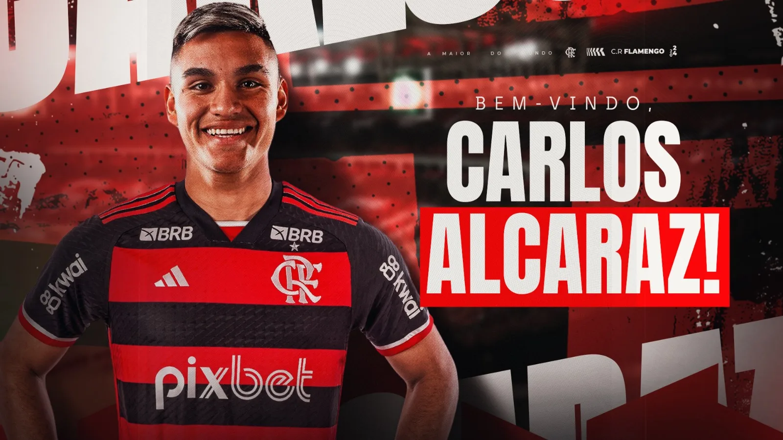 Flamengo anuncia a contratação do meia argentino Carlos Alcaraz