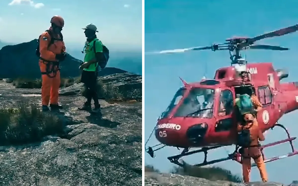 À espera de rim há 9 anos, homem é resgatado de helicóptero em trilha para receber transplante