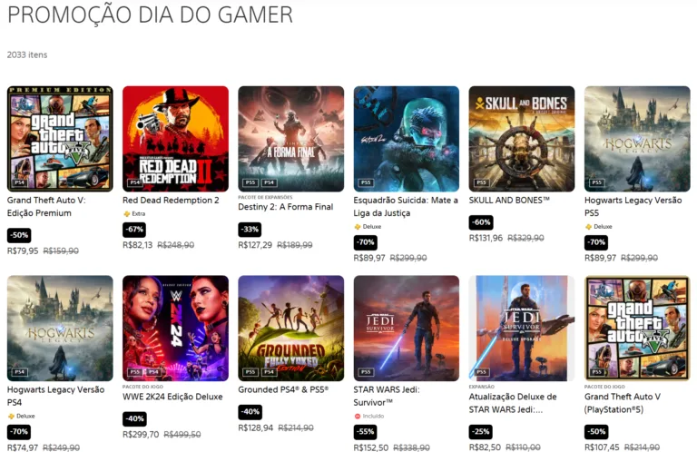 PlayStation: promoção do Dia do Gamer na PlayStation Store