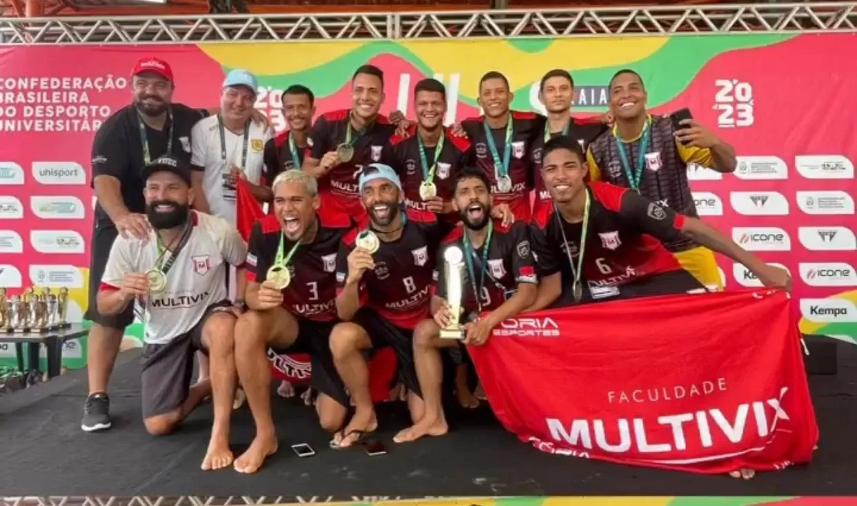 Multivix é campeã brasileira universitária de beach soccer no Jubs Praia