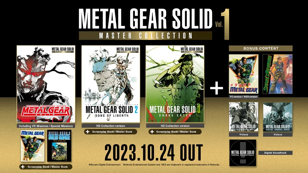 METAL GEAR SOLID: MASTER COLLECTION Vol. 1 será lançado em 24 de outubro