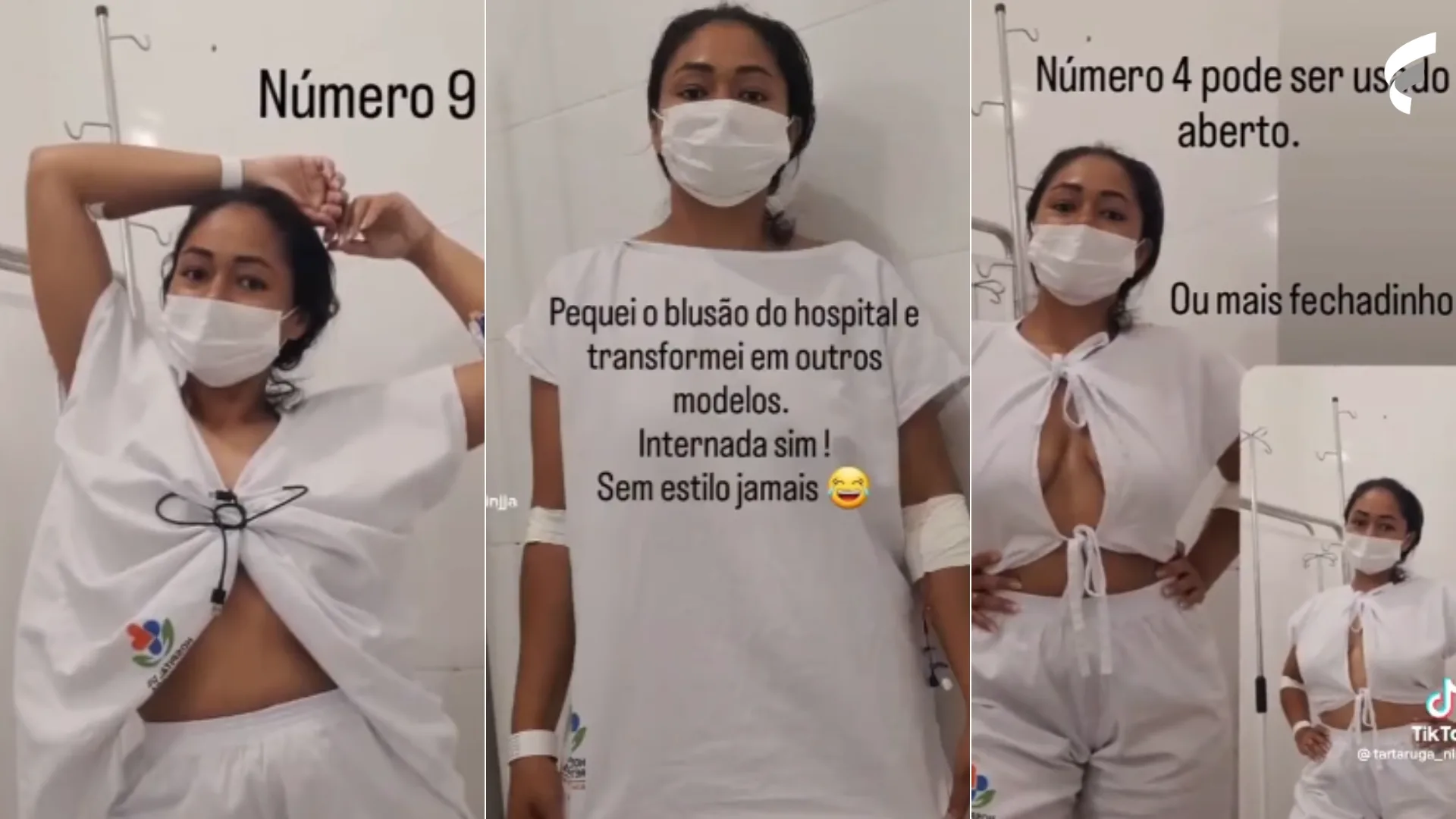 Modelo do SUS: paciente viraliza por customizar roupas de hospital