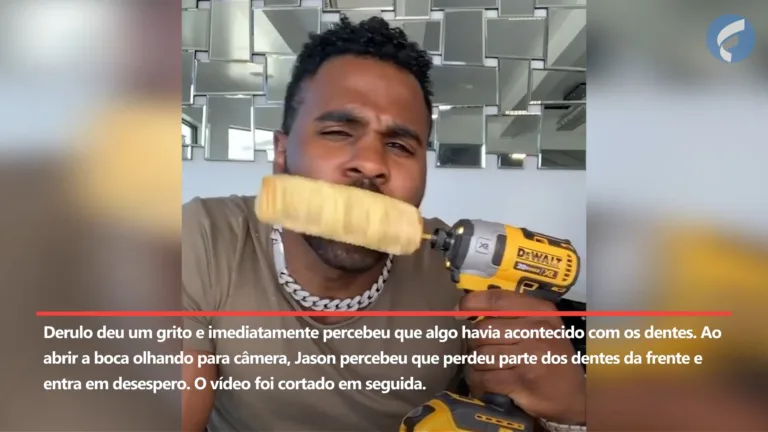 VÍDEO | Ator Jason Derulo perde os dentes ao fazer desafio comendo milho com furadeira