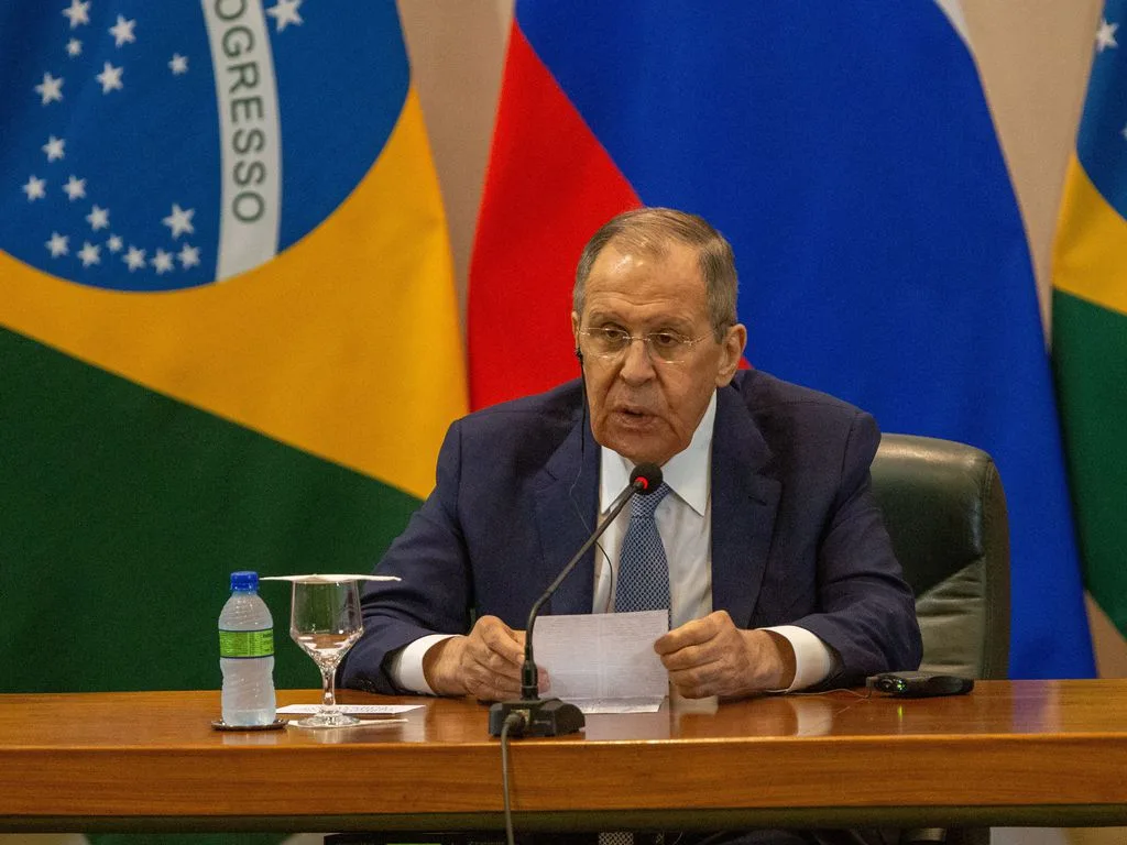 Brasília (DF) 17/04/2023 Os Ministros das Relações Exteriores do Brasil, Mauro Vieira, e da Russia, Sergei Lavrov, durante conferência de imprensa. Foto: Fabio Rodrigues-Pozzebom/ Agência Brasil