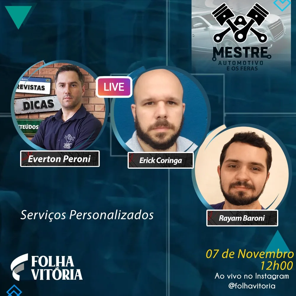 Live do Folha: especialistas falam sobre serviços personalizados no 'Mestre Automotivo' deste sábado