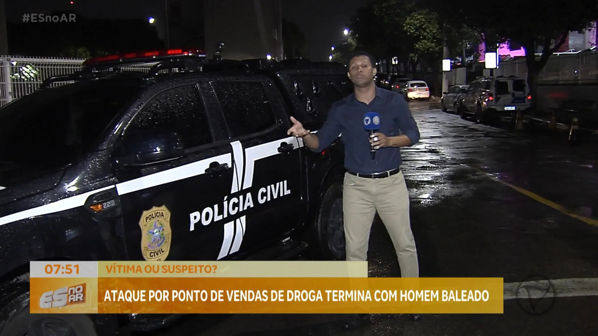 Ataque por ponto de vendas de droga termina com homem baleado