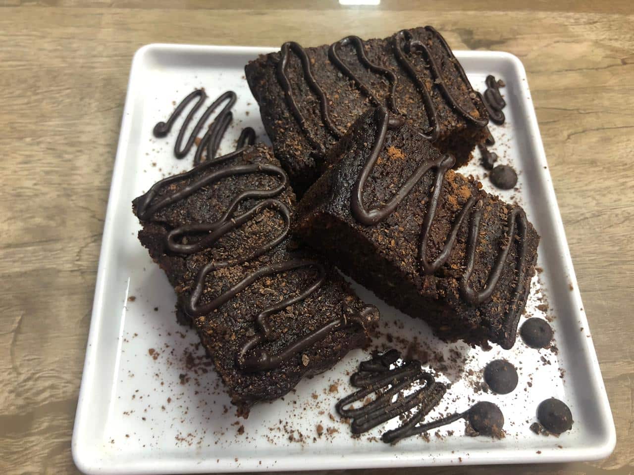 Brownie funcional sem glúten e sem lactose