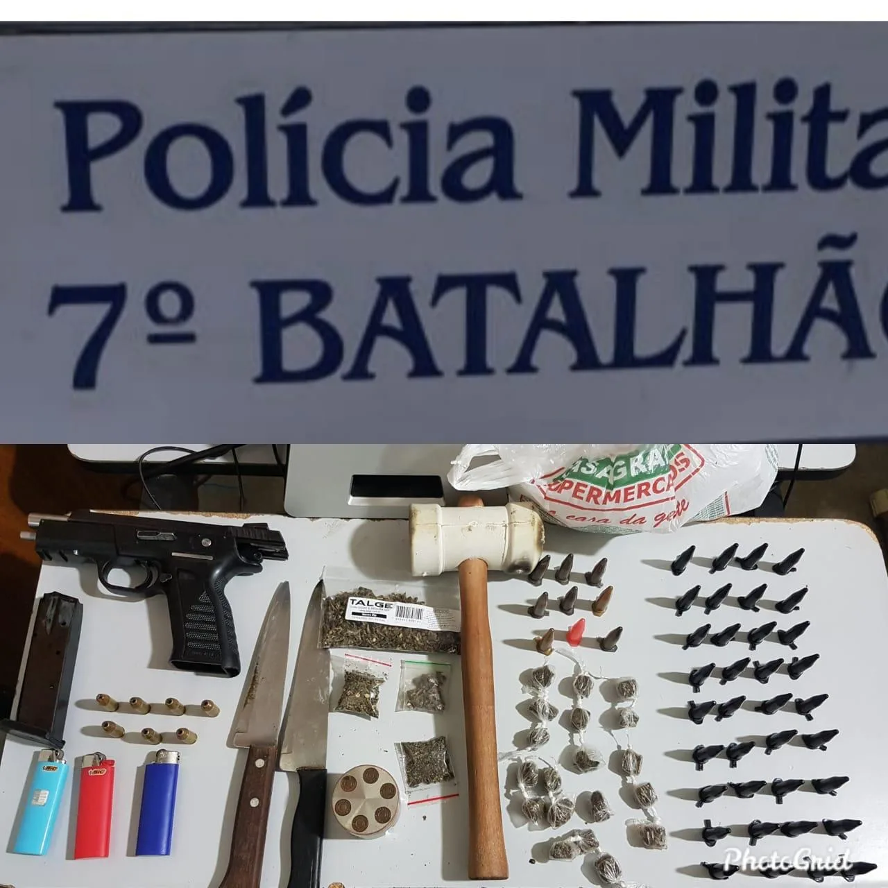 Homens são detidos com arma, drogas e espada em Cariacica