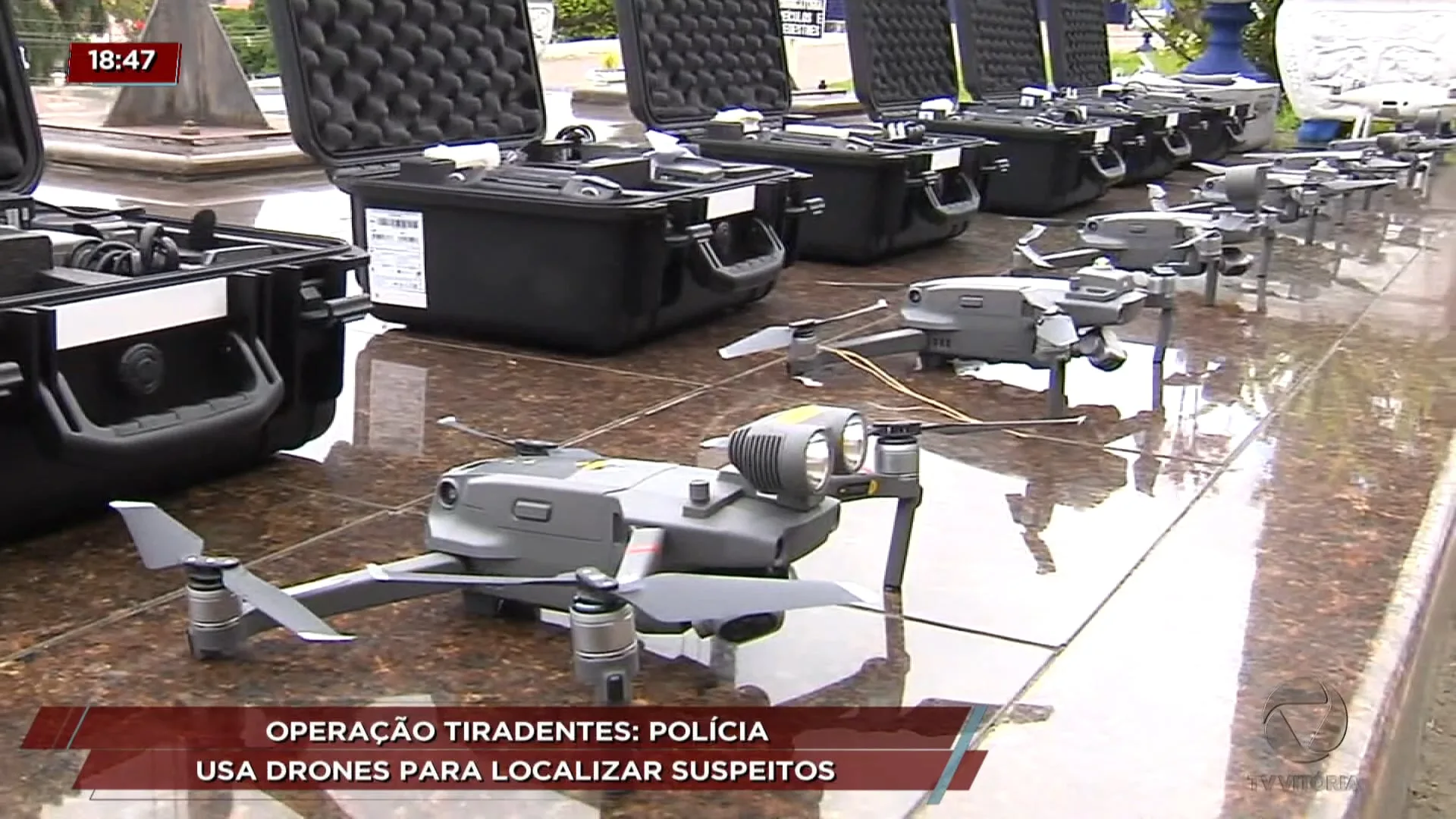 Operação Tiradentes: polícia usa drones para localizar suspeitos