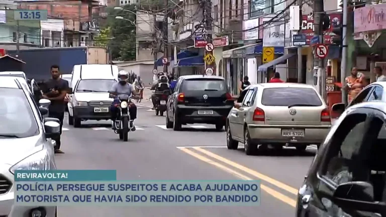 Policia persegue suspeitos e acaba ajudando motorista que havia sido rendido por bandido