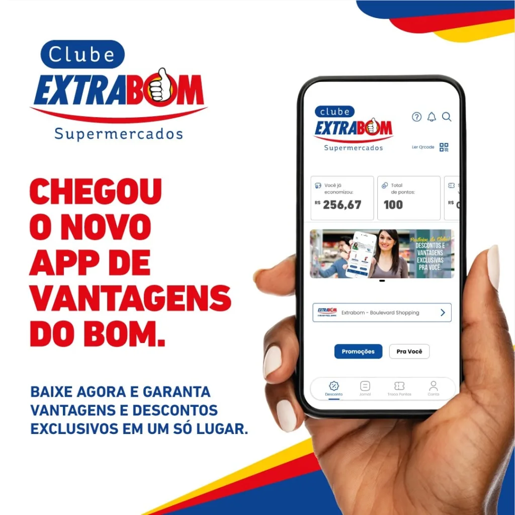 Extrabom lança novo aplicativo do Clube de Vantagens
