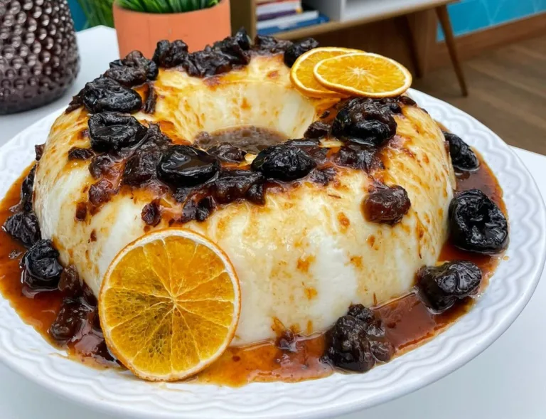 Receita de sobremesa: como fazer manjar de coco com calda de ameixa