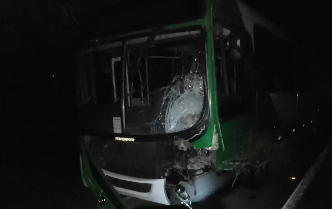 Motociclista morre em acidente envolvendo ônibus e carro na BR-101, em Itapemirim