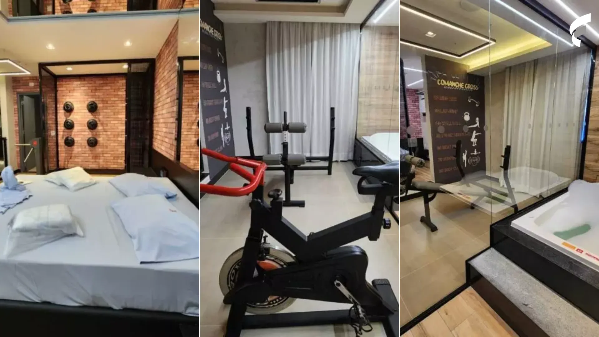 Motel inaugura suíte fitness com aparelhos de academia: “Tá pago”