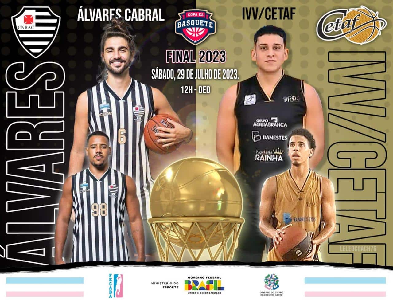 Final da Copa ES de Basquete promete ótimo jogo entre os rivais Álvares Cabral e Cetaf