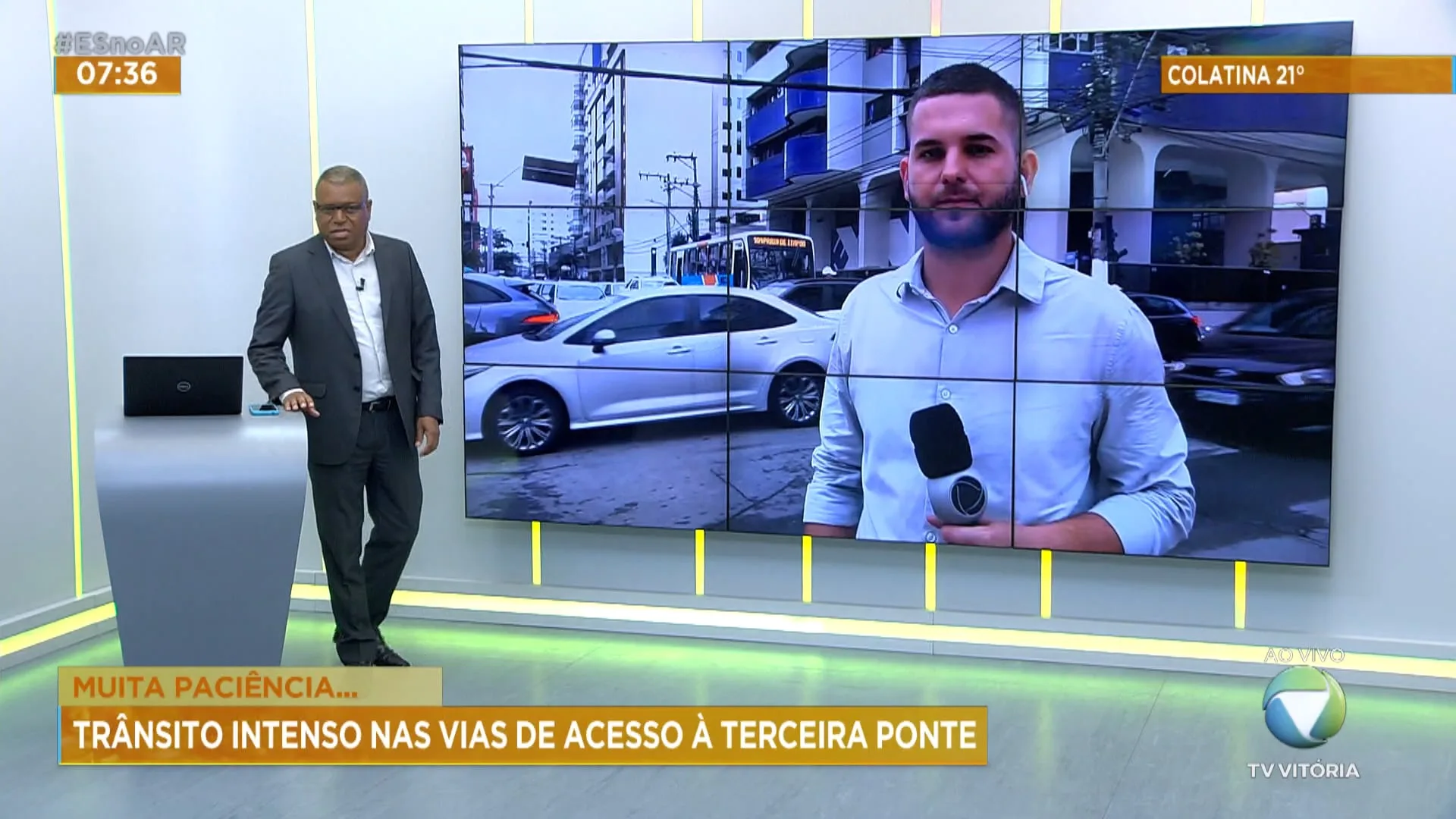 Trânsito intenso nas vias de acesso à Terceira Ponte