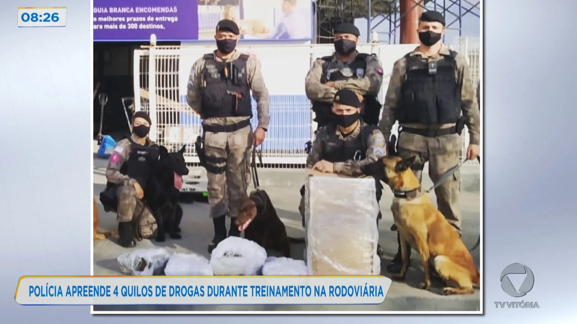 Polícia apreende 4 quilos de drogas durante treinamento