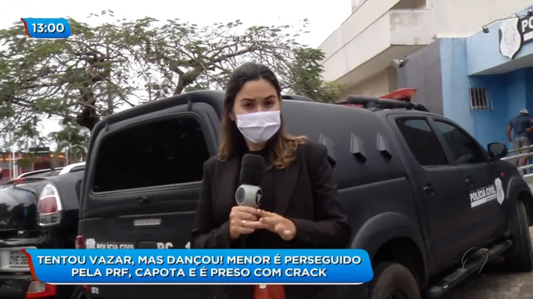 Adolescente foge de abordagem da PRF