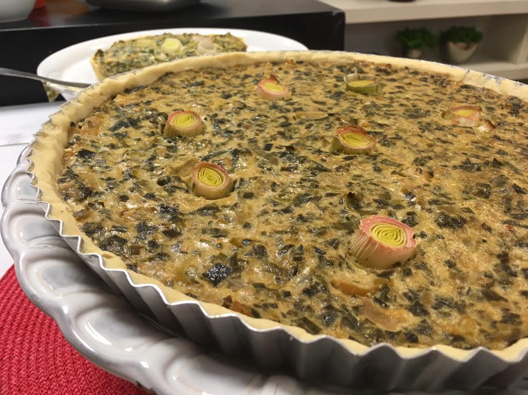 Quiche de alho poró