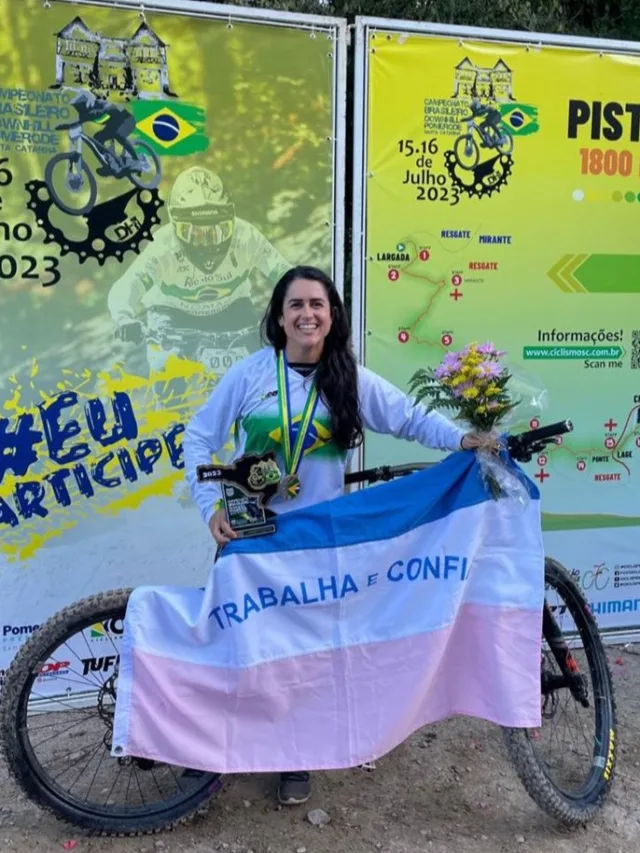 Capixaba Nara Faria conquista Campeonato Brasileiro de Downhill