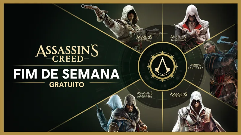 Jogos da franquia Assassin’s Creed estarão gratuitos por cinco dias