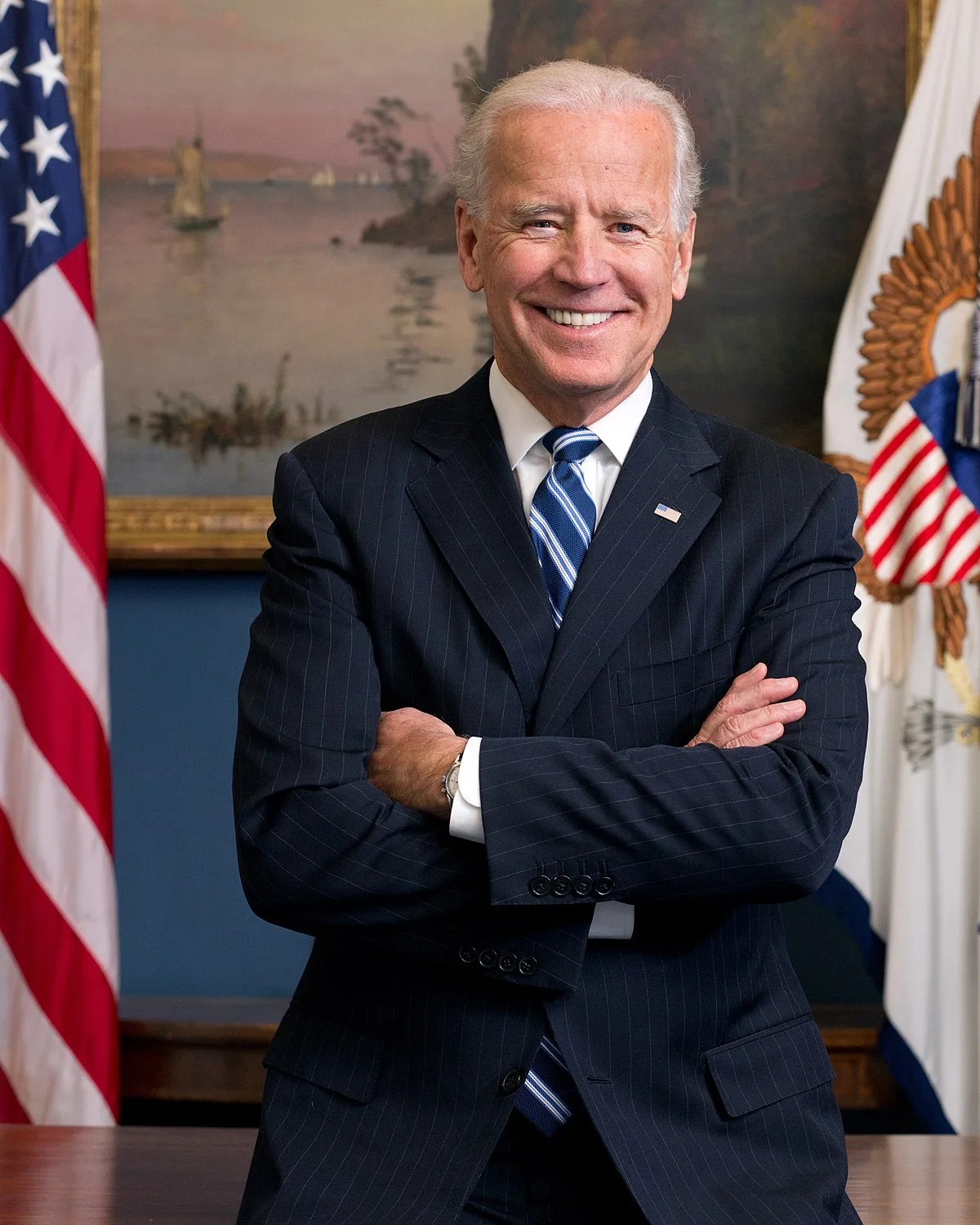 Official portrait of Vice President Joe Biden in his West Wing Office at the White House, Jan. 10, 2013. (Official White House Photo by David Lienemann)..This official White House photograph is being made available only for publication by news organizations and/or for personal use printing by the subject(s) of the photograph. The photograph may not […]