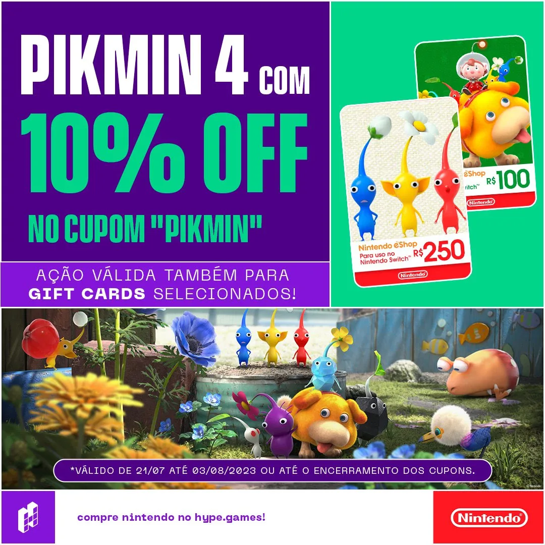 Garanta Pikmin 4 com desconto no Hype Games