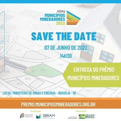 Cerimônia do Prêmio Municípios Mineradores 2022 ocorre na próxima terça-feira