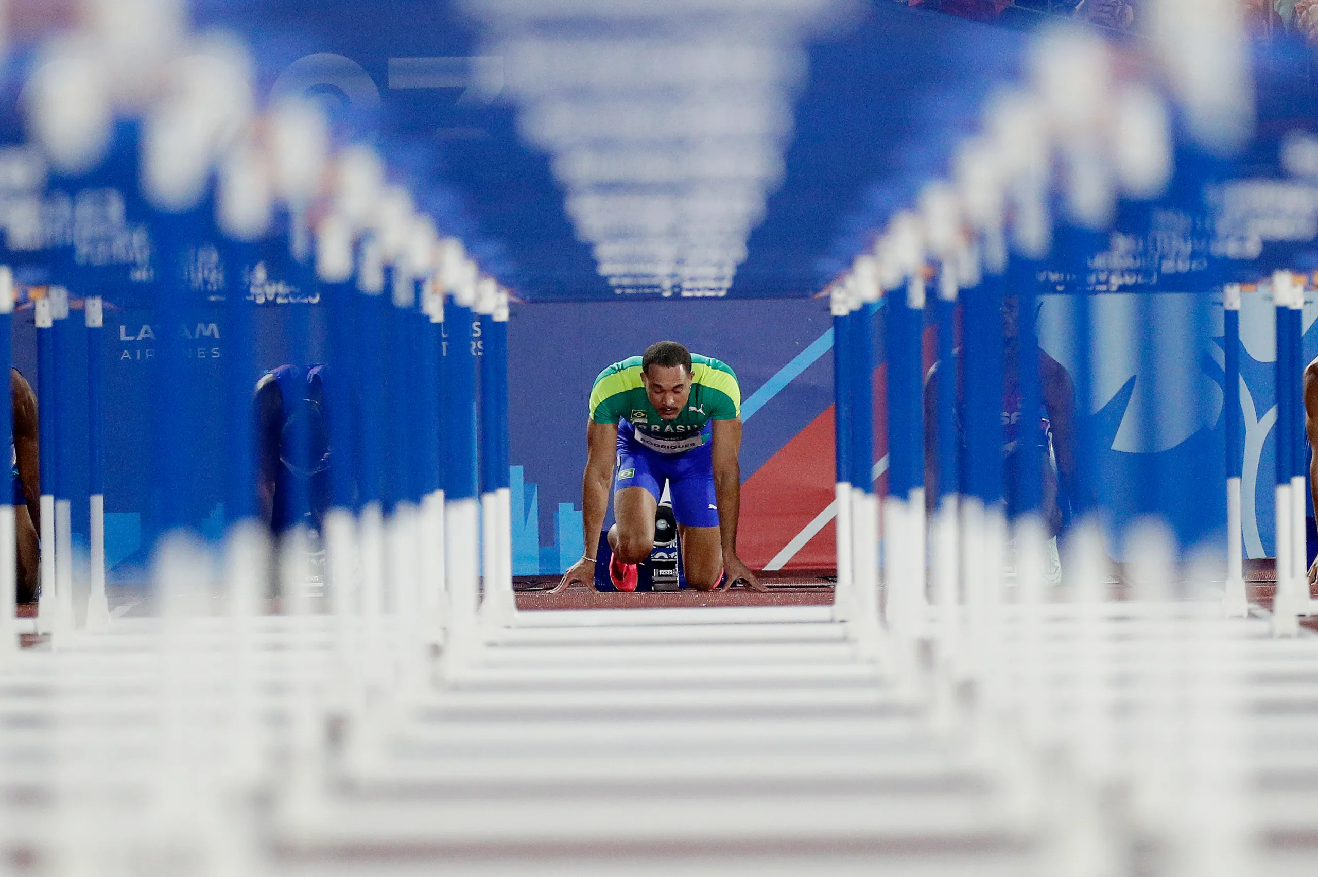 01.11.2023 – Jogos Pan-americanos Santiago 2023 – Atletismo – 110m com Barreiras Masculino – Eduardo Rodrigues – Foto Alexandre Loureiro/COB @alexandreloureiroimagens