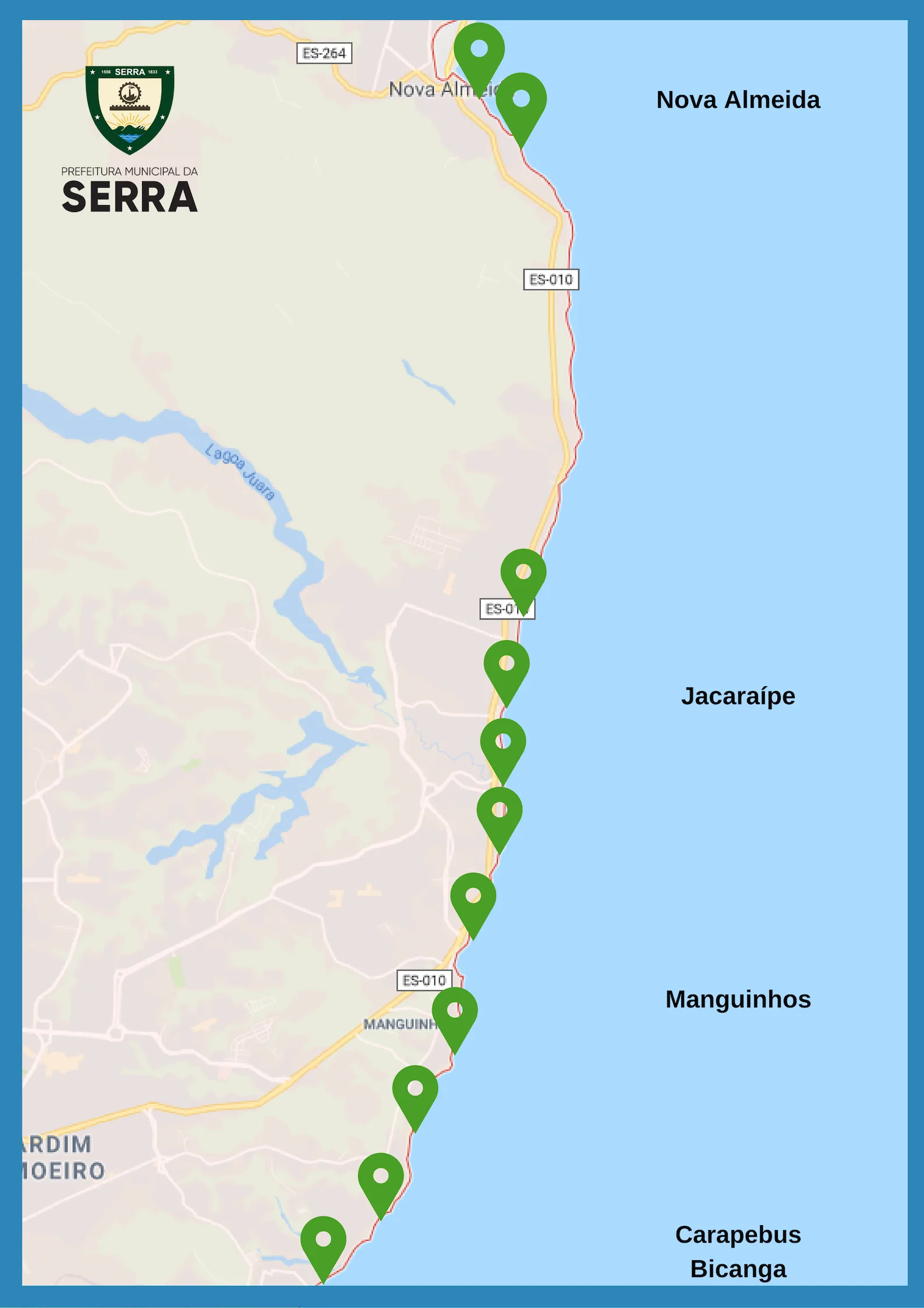 Praias da Serra estão liberadas para banho na virada de ano