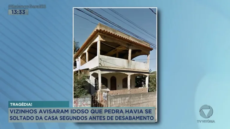 Vizinhos avisaram idoso que pedra havia se soltado segundos antes de desabamento