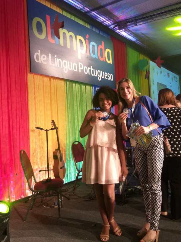 Aluna e professora de Colatina ganham medalha de prata na 6ª Edição da Olimpíada da Língua Portuguesa