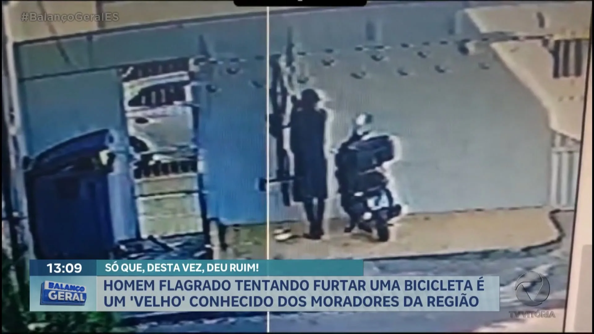 Homem flagrado tentando furtar bicicleta é um velho conhecido dos moradores da região