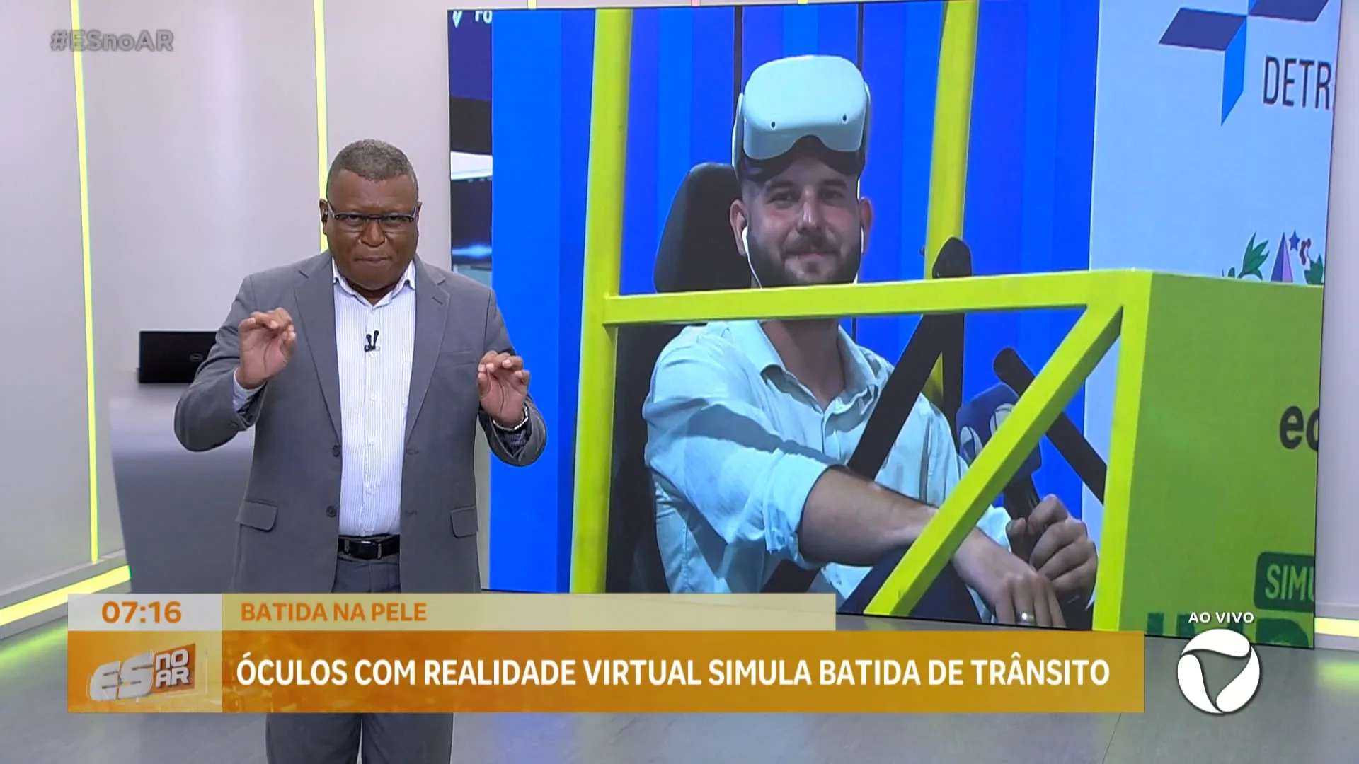 Óculos com realidade virtual simula batida de trânsito