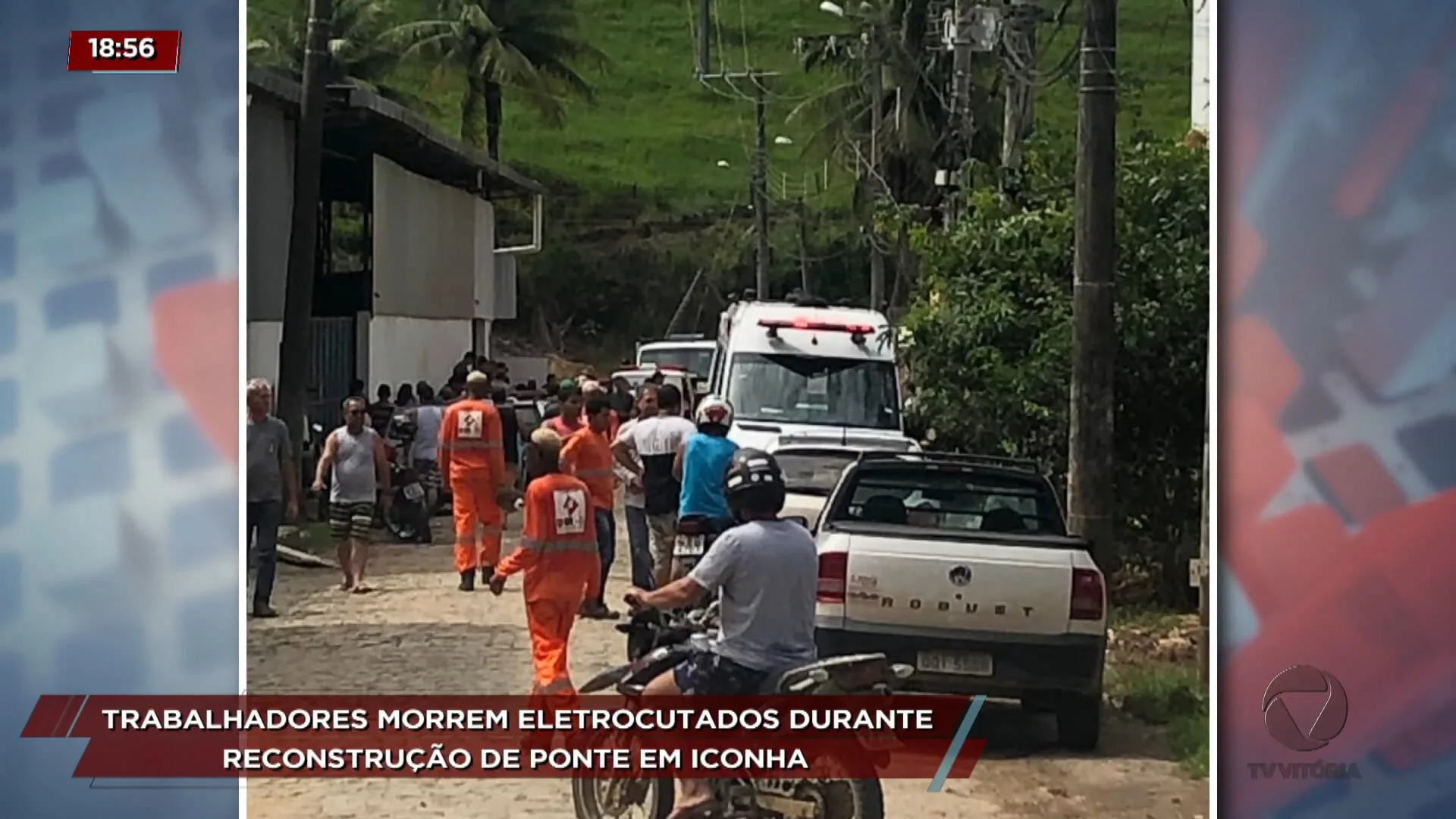 Trabalhadores morrem eletrocutados durante reconstrução de ponte em Iconha